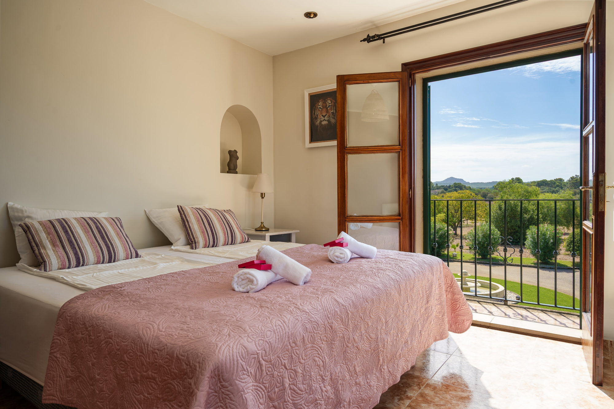 Aslan, first-floor master with French doors to the terrace