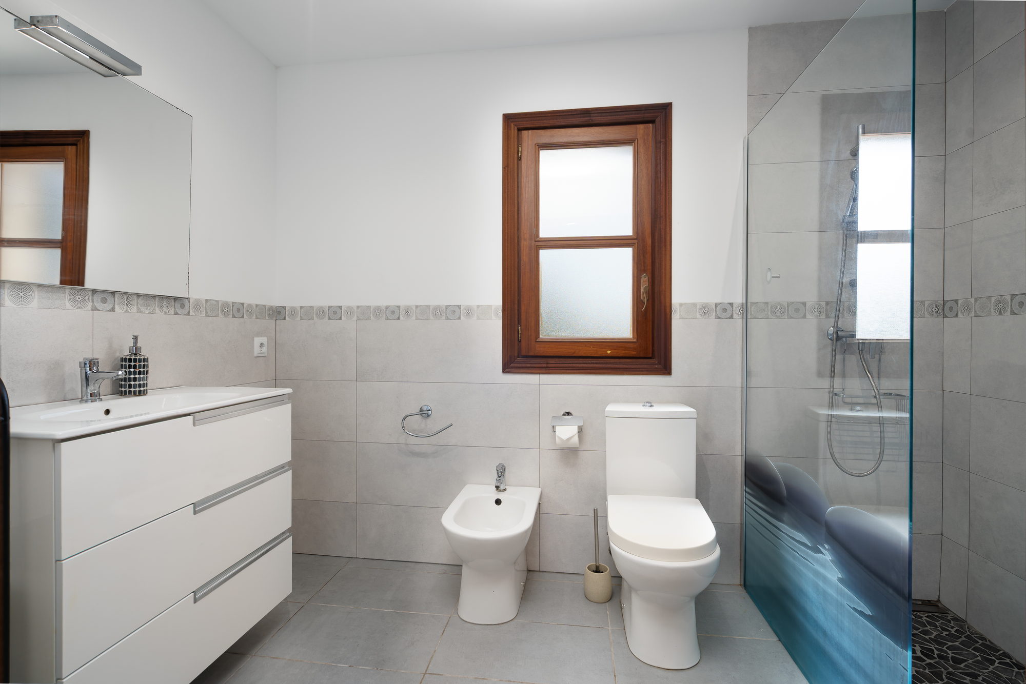 Bathroom with a walk-in shower